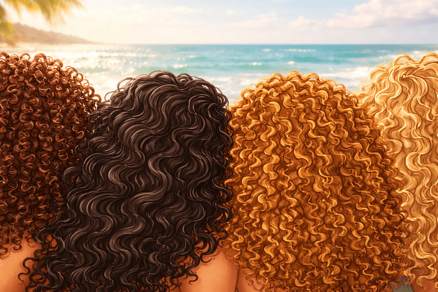 Mujer con rizos naturales